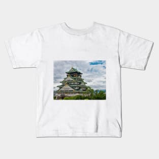 Osaka Castle in Japan Kids T-Shirt